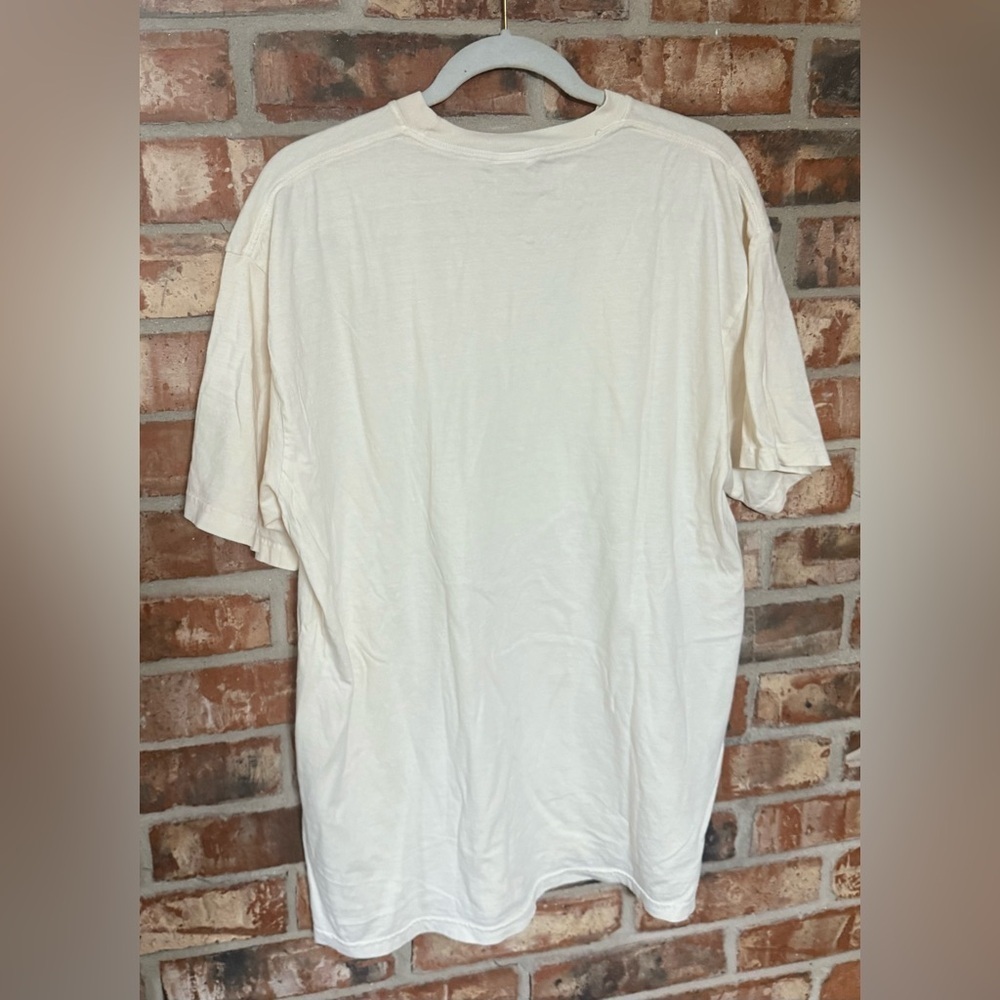 Comfort Colors Cream Tee with Festive Bow Tree Design - Picture 3 of 6